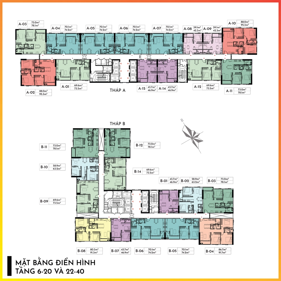 Tầng 6-20 & 22-40